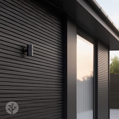 Acupanel® | Black | Exterior Composite Slat Wall Panels