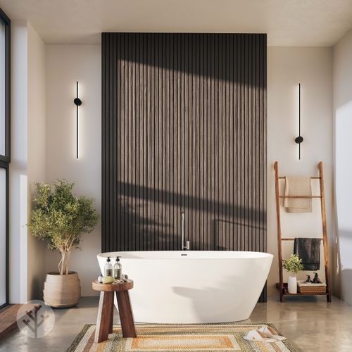 Acupanel® | Walnut | Exterior Composite Slat Wall Panel