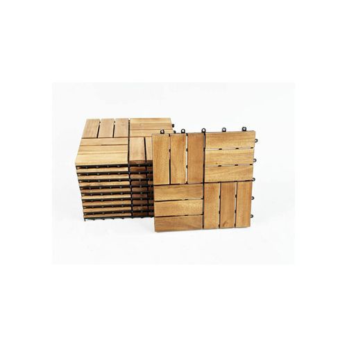 Acacia Hardwood Deck Tile 300x300x24 - pack of 10