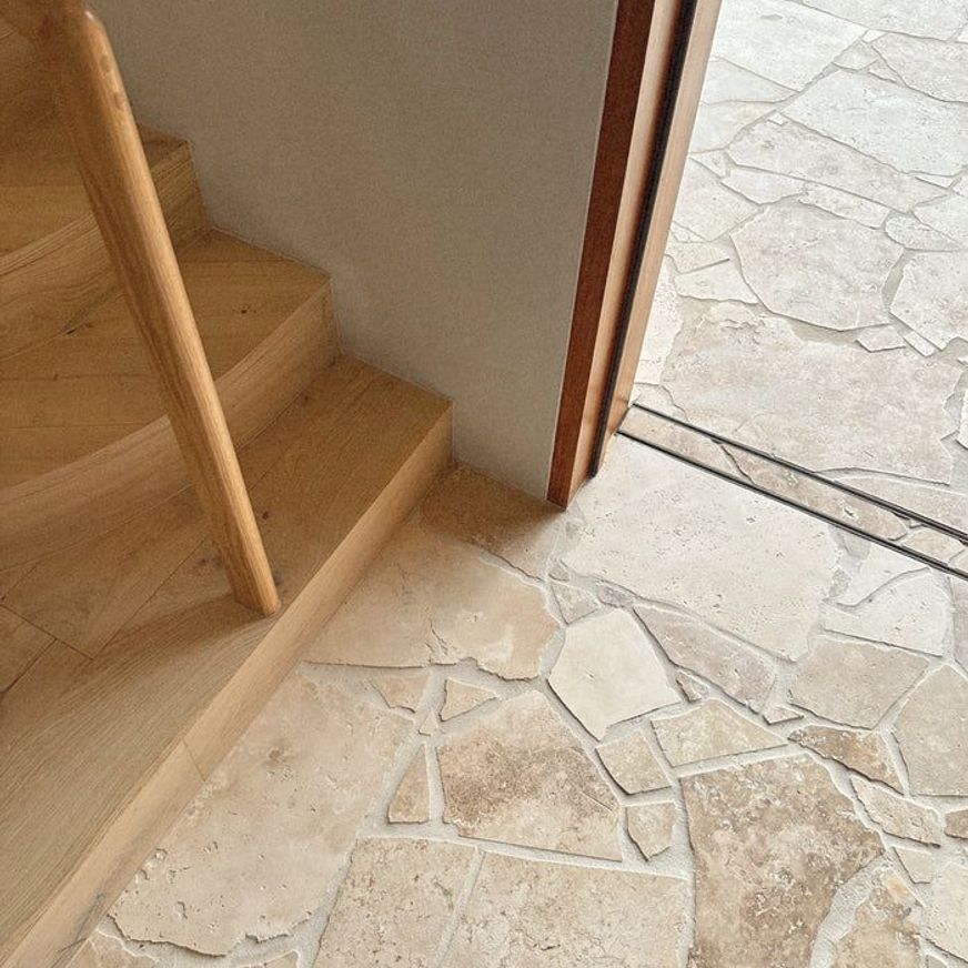 Crazy Pave - Almond Travertine