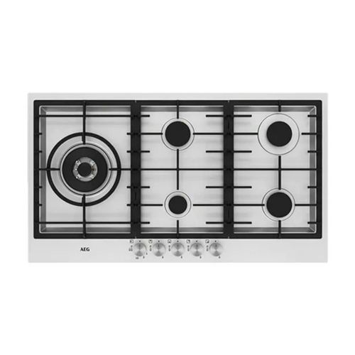 AEG 90cm 5 Burner Gas Cooktop - Stanless Steel