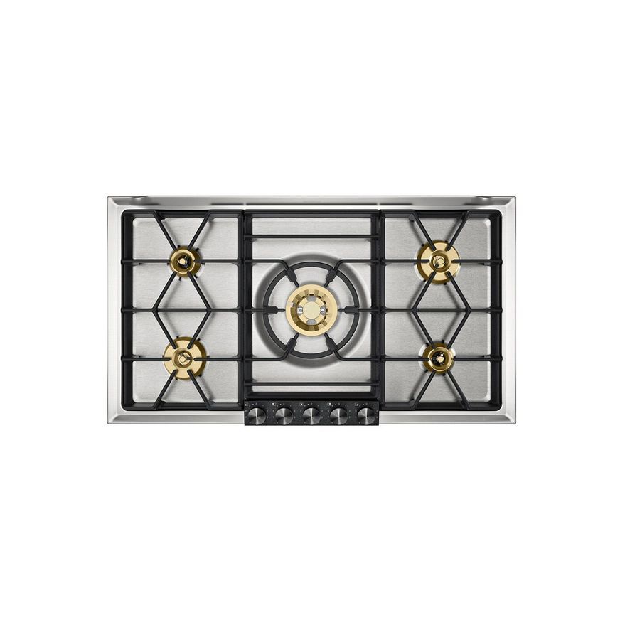 Stainless Steel 5 Burner Gas Cooktop VG 295 by Gaggenau 