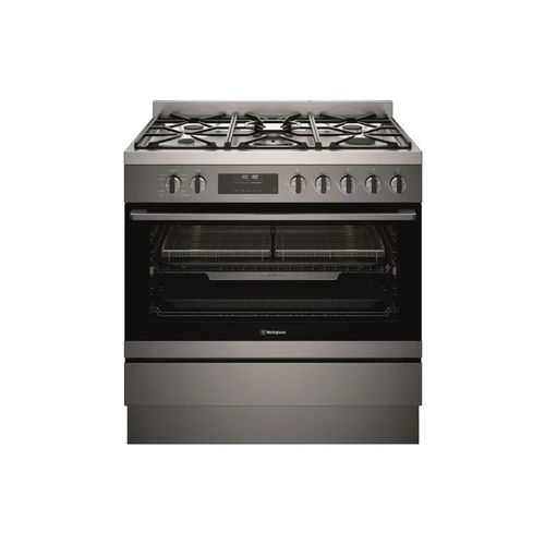 90cm Freestanding Dual Fuel Cooker - Dark Stainless Steel