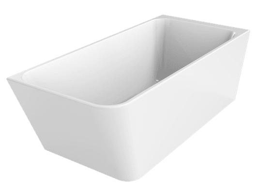1700mm Tilt Right Hand Corner Bath Gloss White