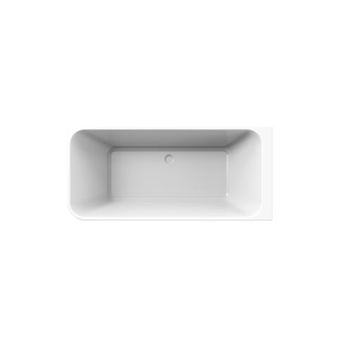 1700mm Tilt Right Hand Corner Bath Gloss White