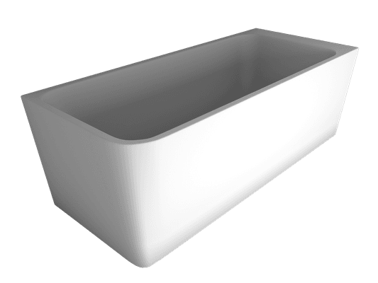 The Smith 1700mm Right Hand Corner Bath Matte White