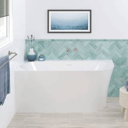 Chloe Acrylic Corner Bath with Overflow, 1400mm