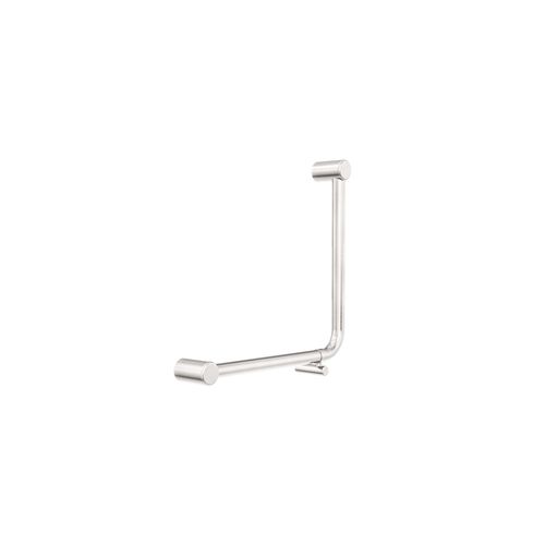 Mecca Care 32mm Ambulant 90 Degree Bent Tube Grab Rail 450X450mm Brushed Nickel
