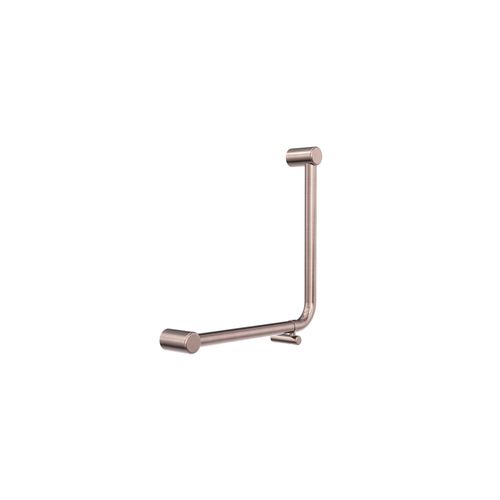 Mecca Care 32mm Ambulant 90 Degree Bent Tube Grab Rail 450X450mm Brushed Bronze