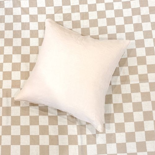 100% French Flax Linen Feather filled Cushion- Latte