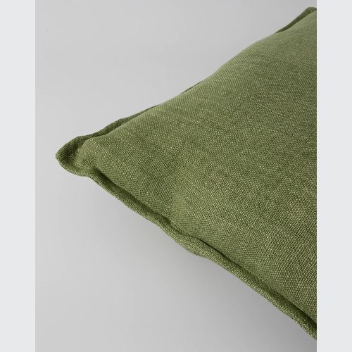 Baya Flaxmill Handwoven Linen Cushion - Olive