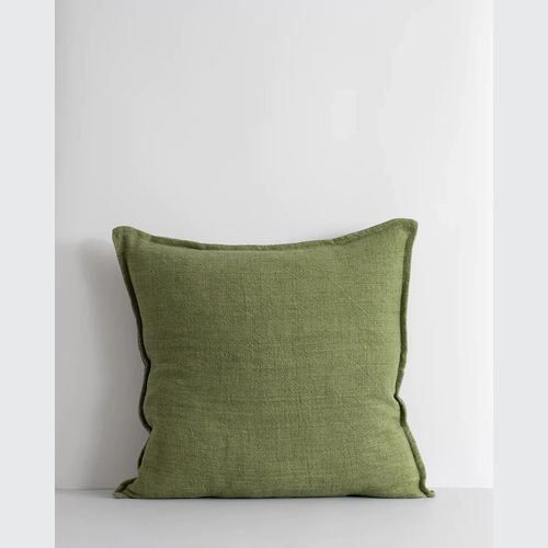 Baya Flaxmill Handwoven Linen Cushion - Olive