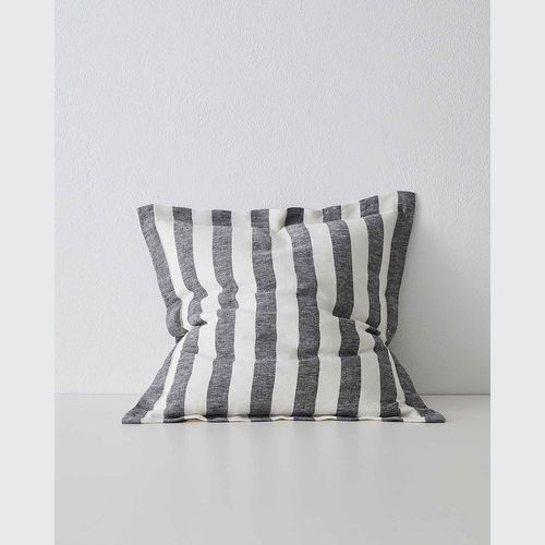 Weave Home Vito Striped Linen Cushion - Shadow | 50 x 50cm