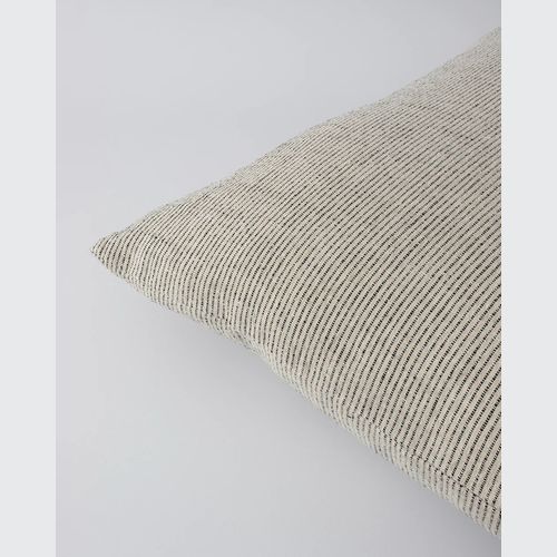Baya Sandridge Cushion - Linen/Black | 100% Linen