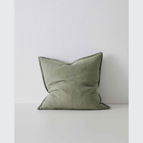 Weave Home European Linen Como Cushion - Olive | Three Sizes