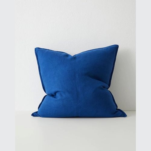 Weave Home European Linen Como Cushion  - Cobalt | Three Sizes