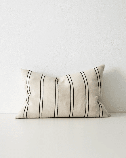 Weave Home Vinnie Striped Cushion - Natural | Square and Lumbar