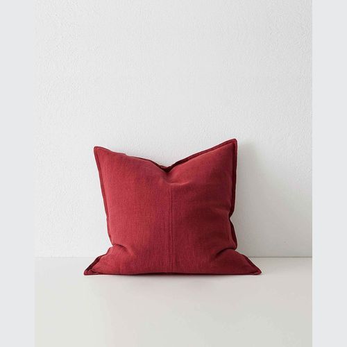 Weave Home European Linen Como Cushion - Rhubarb | Three Sizes