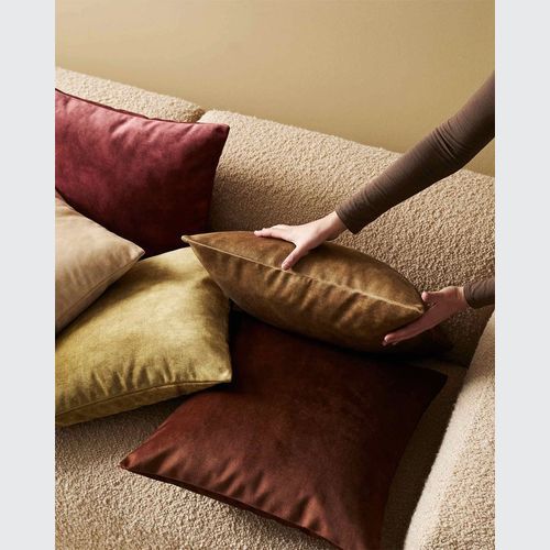 Weave Home Ava Velvet Cushion - Chartreuse | 50 x 50cm