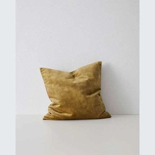 Weave Home Ava Velvet Cushion - Chartreuse | 50 x 50cm