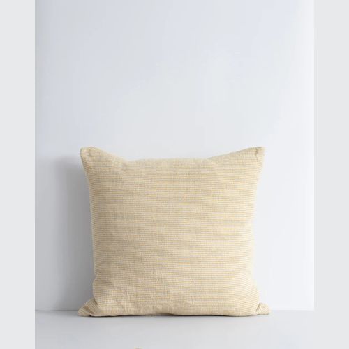 Baya Sandridge Cushion - Linen/Ochre | 100% Linen