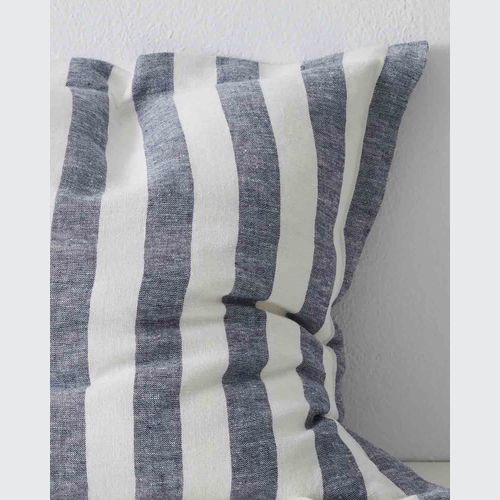 Weave Home Vito Striped Linen Cushion - Ocean | 50 x 50cm