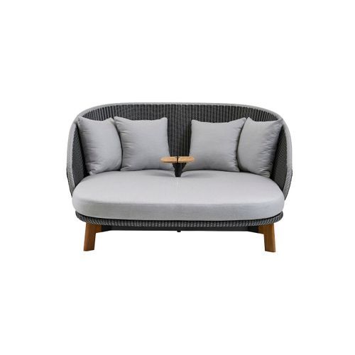 Peacock daybed w/teak legs incl. table