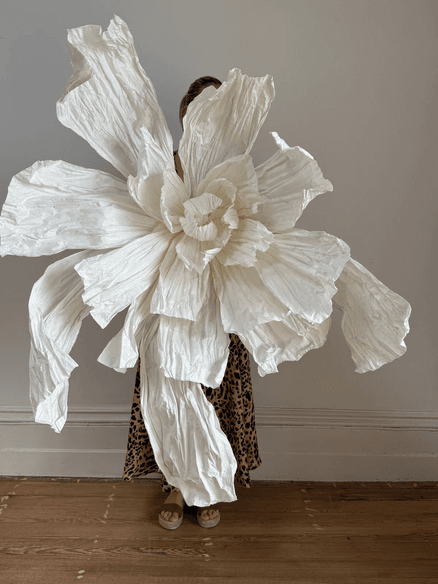 White Giant Paper Flower