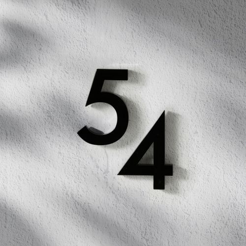 Black Stainless Steel Numbers & Letters