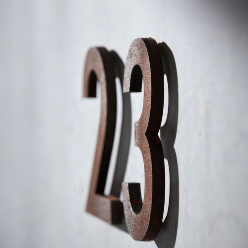 Corten Steel Numbers & Letters