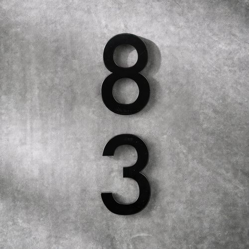 Black Stainless Steel Numbers & Letters