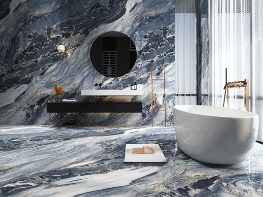 Azure Wave Marble Tile