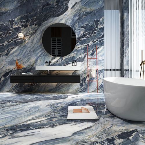 Azure Wave Marble Tile
