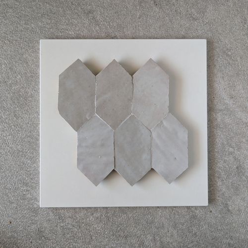 Moroccan Zellige - Nahla Hex - Casa White