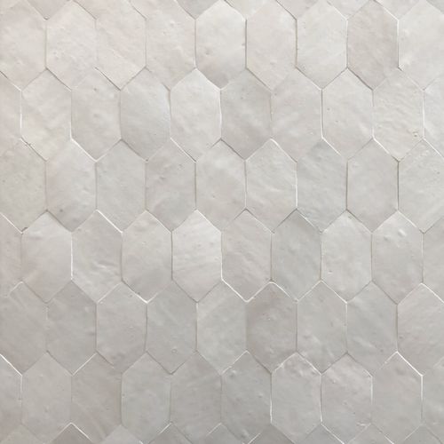 Moroccan Zellige - Nahla Hex - Lily White
