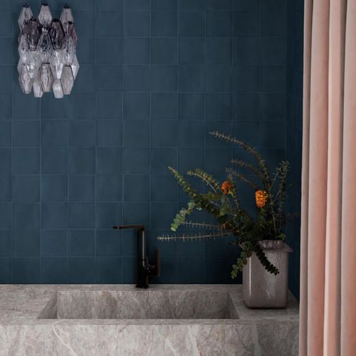 CARTER BLU MATT 100X100MM