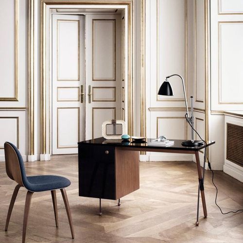 62 Desk with Black Cabinet by Gubi