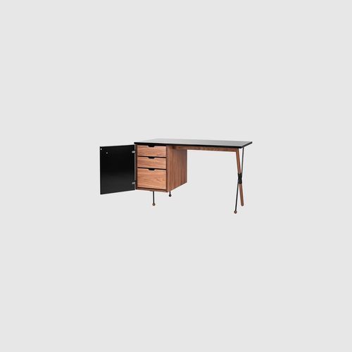 62 Desk with Black Cabinet by Gubi