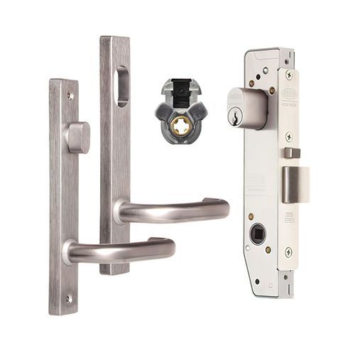 Lockwood Narrow Mortice Lock Kit Cyl/Turn/Handles SC