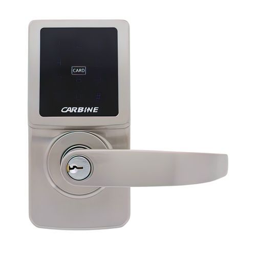 Carbine Electronic Door Lever Set Touch Screen Satin Nickel CEL-3IN1-SL8SNKIT