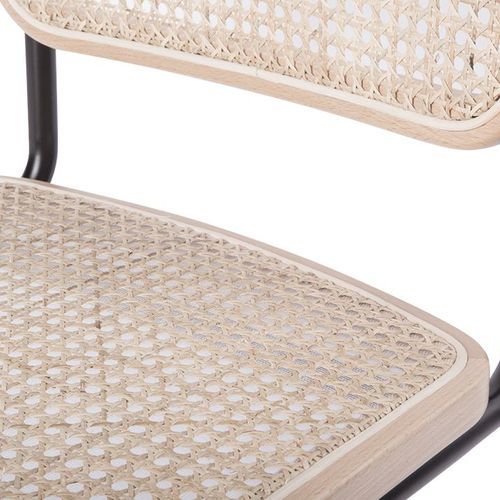 Calibre Chair - Black with Natural Cane