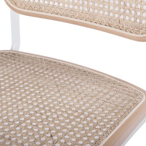 Calibre Chair - White with Natural Cane