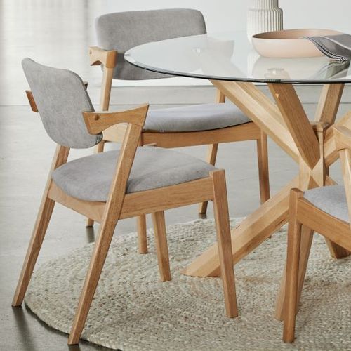 Bella Dining Chair | Natural Hardwood Frame