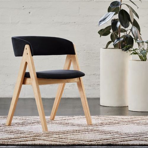 Gaudi Hardwood Dining Chair | Black | Natural