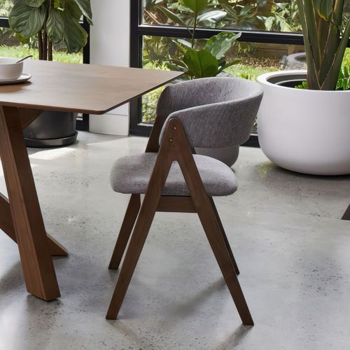 Gaudi Hardwood Dining Chair | Grey | Walnut