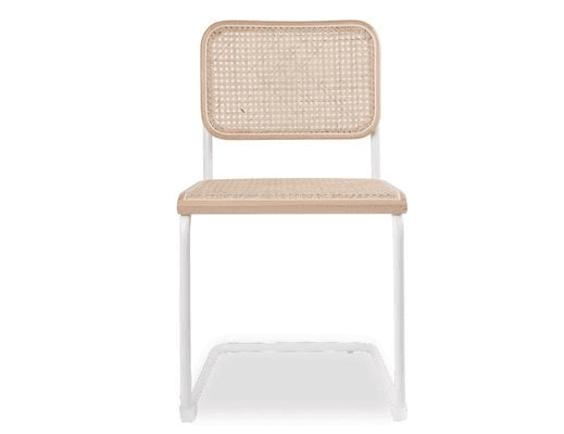 Calibre Chair - White with Natural Cane