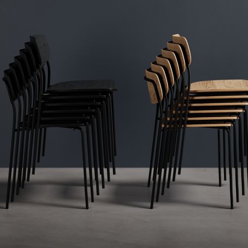 Rylie Chair - Black Stained Ash Seat and Backrest