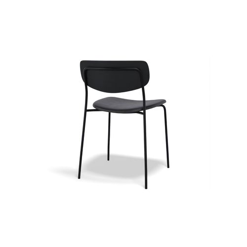 Rylie Chair - Padded Seat with Black Backrest