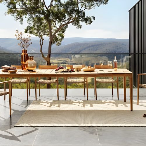 Lima 11pc Aluminium and Wicker Outdoor Dining Set