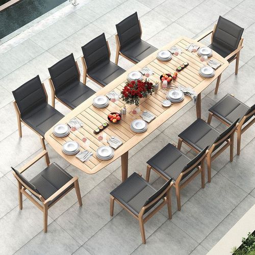 WALTER Outdoor Sling Dining Chair - A Grade Teak Frame